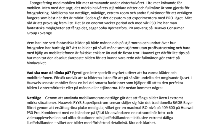 Så fixar mobilen läckra bilder i vintermörkret