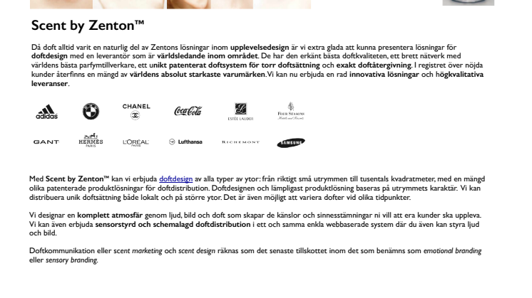 Zenton stärker dofterbjudandet ytterligare med ny samarbetspartner för doftdesign