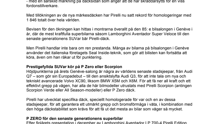 Pirelli slår rekord på originaldäck till premiumbilar