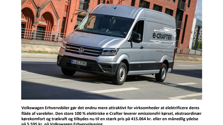 Ny pris og attraktivt leasingprogram på e-Crafter