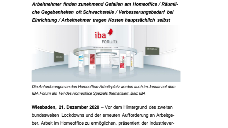 Homeoffice im zweiten Lockdown – forsa-Studie zeigt Optimierungsbedarf bei der Einrichtung