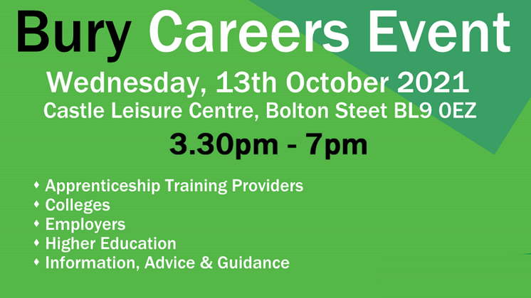 Bury Careers Event – come and discover your future