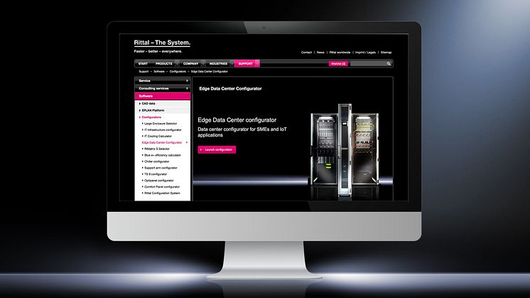 Med bara några få klick till en lösning: Rittal erbjuder nu en webbaserad konfigurator för att snabbt, enkelt och kostnadseffektivt hjälpa till med designen av Edge Data Center. 