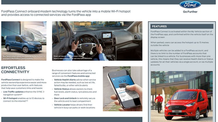 FordPass Connect nyttekjøretøy