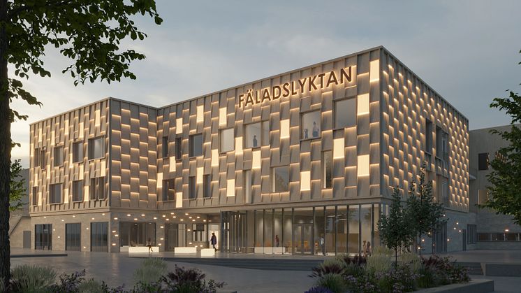 En skiss på hur Fäladslyktan på Norra Fäladen kan komma att se ut. Illustration: PE Teknik och Arkitektur