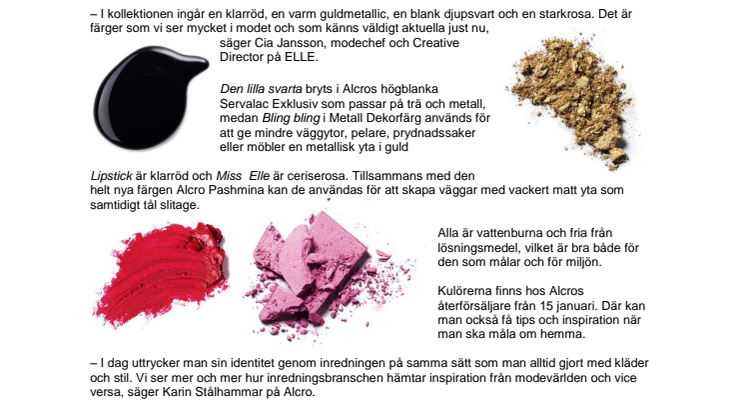 Alcro och ELLE presenterar kollektionen ad.elle