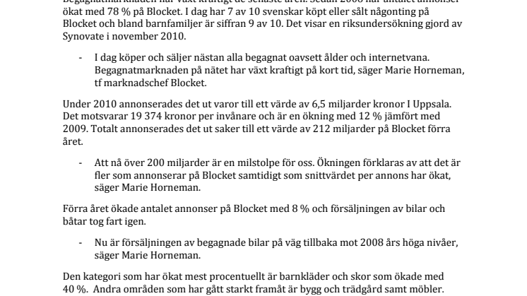 Kalmarborna sålde på Blocket för 5 miljarder 2010 