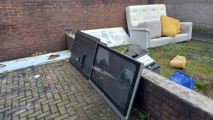 Fly-tipping in Wash Lane, Bury
