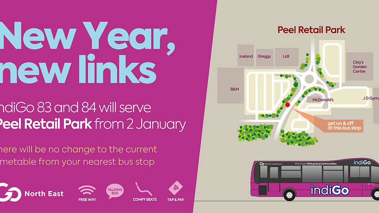 New year, new links as Go North East is set to serve Peel Retail Park in Washington from 2 January