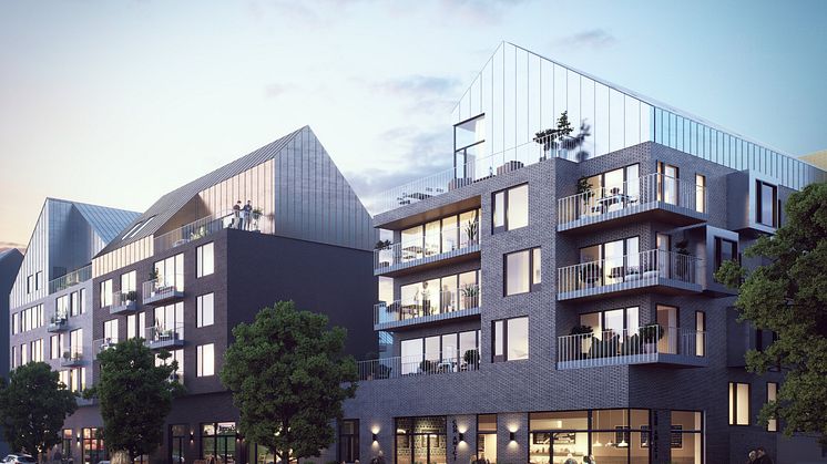 Första kvarteret i Nya Hovås byggs av HSB. 
