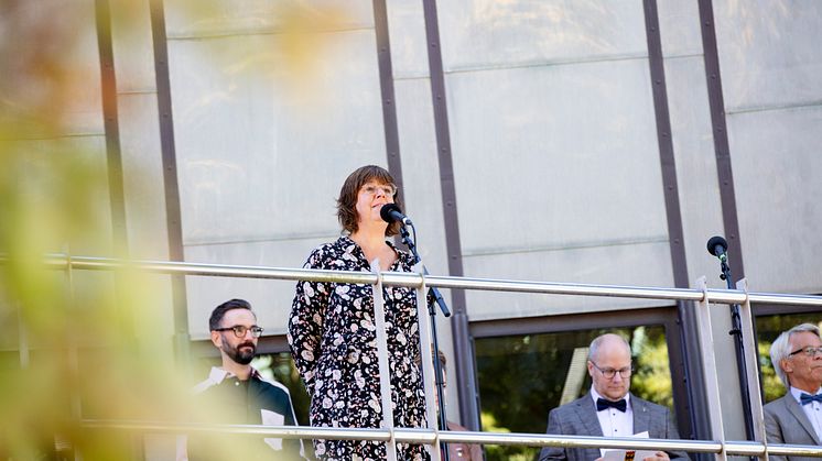 Karin Beckman vid ceremoni för Kulturkvarteret_Foto Karin Wilkens