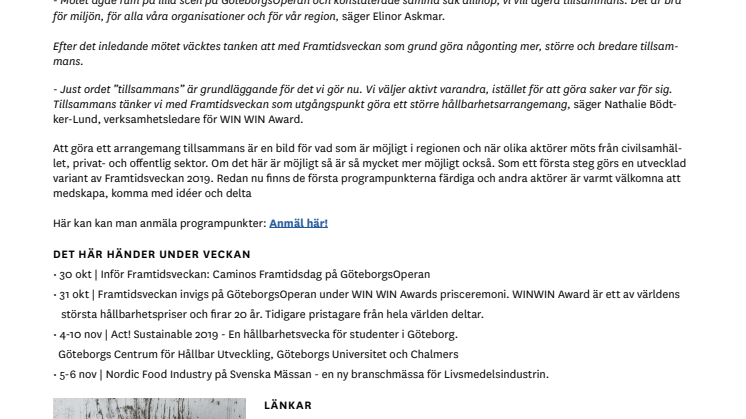 Vi väljer att agera på hållbarhetsfrågorna tillsammans!