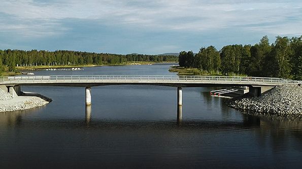 Vy över den nya Fåröbron. Foto: NCC