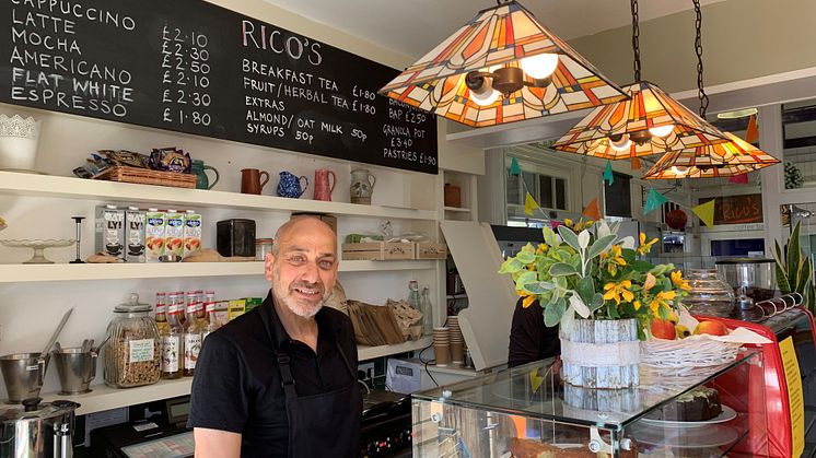 Hassan Atta (pictured) and his wife Kate have opened Rico's Coffee in St Neots (you can download this and other pictures below)