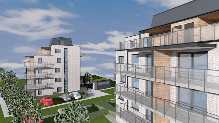 Helsingborgshem bygger tre hus på Klostervägen i Rydebäck.