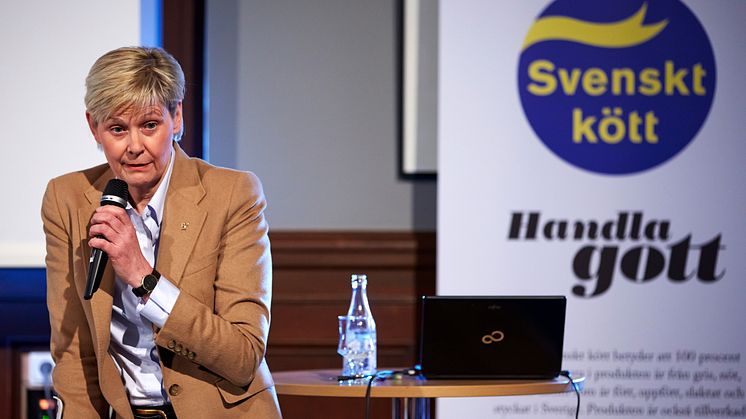 Maria Forshufvud på Svenskt Kötts pressträff om svensk gris