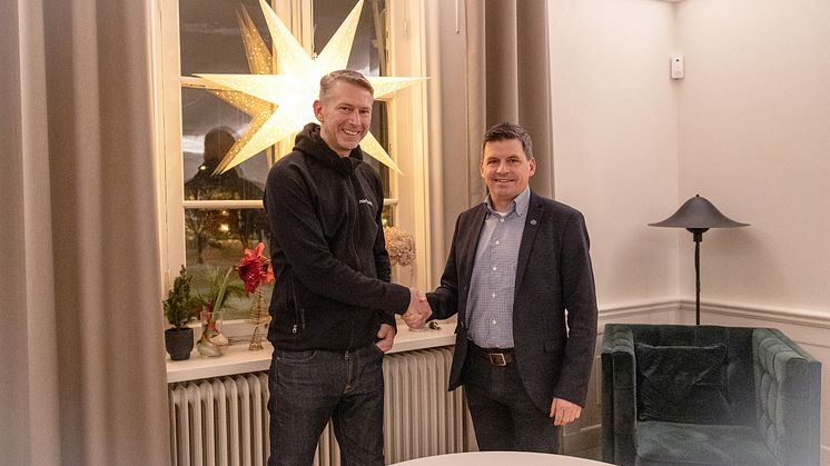 Peter Carlsson, VD Northvolt och Jonas Wiklund, VD Wibax Group