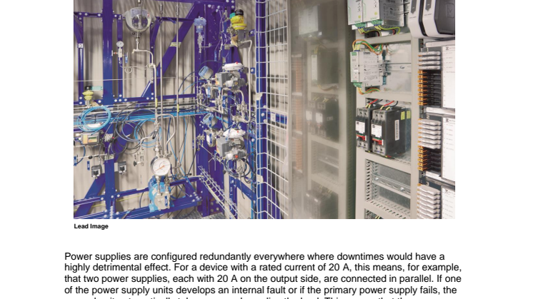 Redundant power supply concepts- Important contribution to high levels of availability