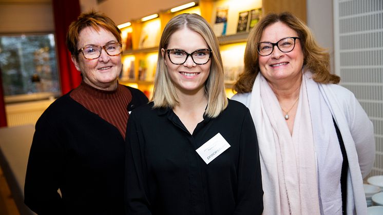 "Acceleratorn har varit otroligt värdefull för oss”, menar Johanna Johansson, vd för PlantVation, ett av fem startup-bolag som deltagit i årets Forest Business Accelerator. Här med Monica Vestberg, BizMaker och Gun Blom Lundgren, IBM.
