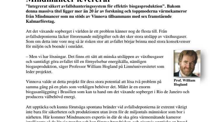 Miljö i fokus när Vinnova satsar och Mindmancer levererar