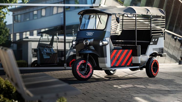 Audi rickshaw med second-life elbilsbatterier