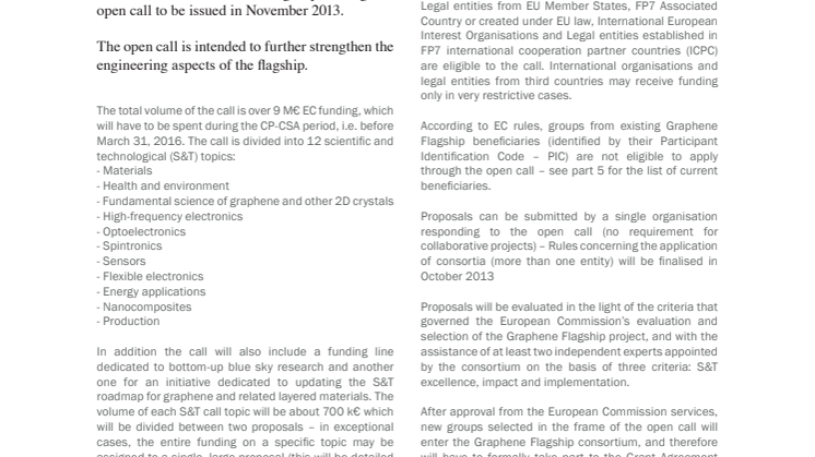 Open call for consortium extension