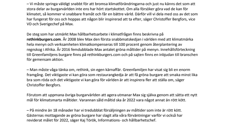 Max utmanar burgarvärlden i klimatfrågan
