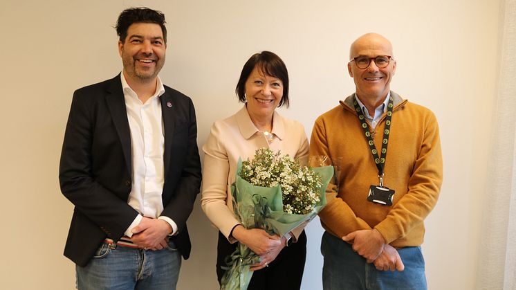 Fra venstre: Alexander Brage Hansen, Jane Bordal og Osmund Skorge. Foto: Statsbygg