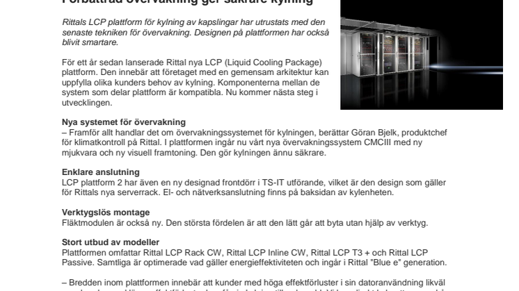 Förbättrad övervakning ger säkrare kylning 
