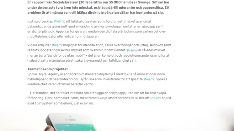 streamr – Revolutionerande lösning för de utsatta