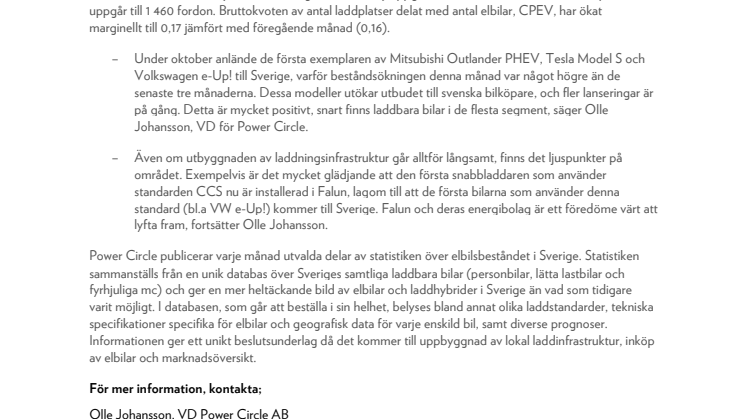 Laddbara bilar i Sverige fortsätter att öka, 81 procent sedan årsskiftet