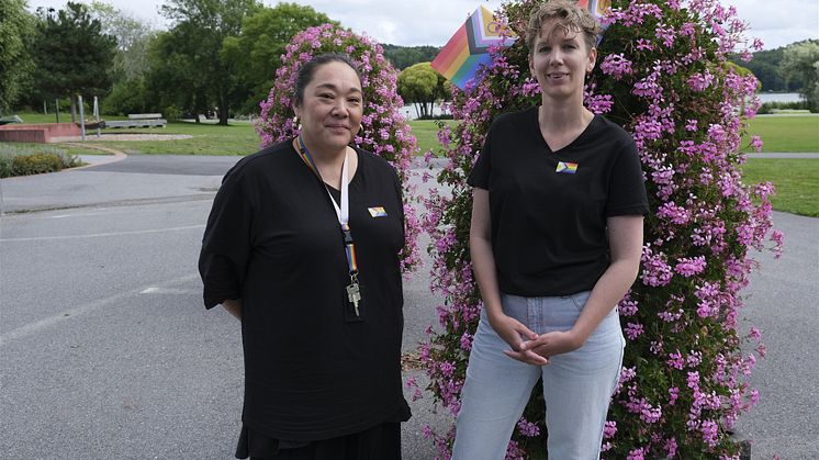 Maria Sundström från Mångkulturellt Centrum och Lisa Karlsson från Fittja Bibliotek är initiativtagare till festivalen. Foto: Christin Sandberg