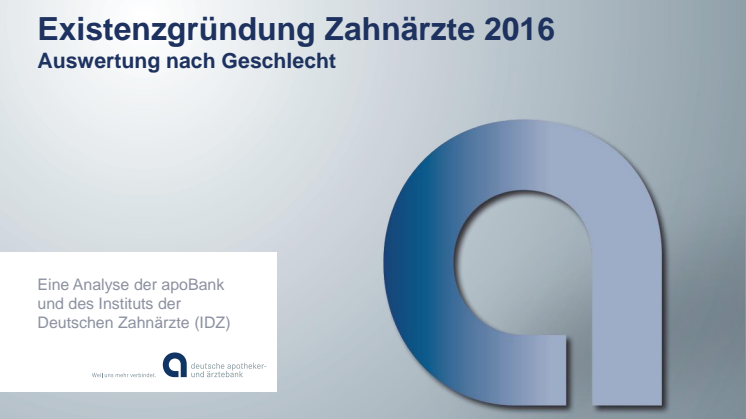 Grafiken: Existenzgründung Zahnärzte nach Geschlecht