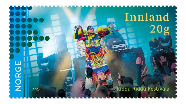 PÅ FRIMERKENE: Riddu Riđđu Festivála blir nå motiv på Postens nye frimerker. Foto: Posten Bring