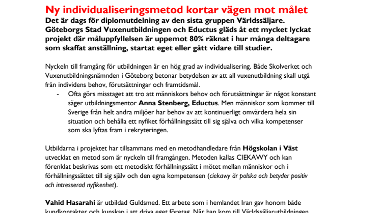 Final för lyckat EU-projekt: De sista Världssäljarna diplomeras  
