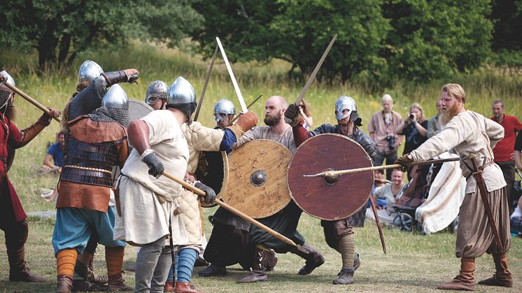 Pressbild - Vikingakamp på Birka Vikingastaden