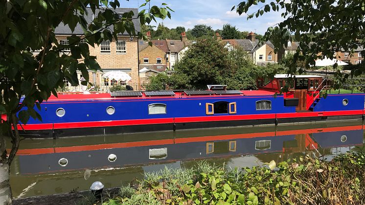 Hi-res image - Fischer Panda UK - Elton Moss-built 70ft Kingsley barge Sacred has a Bellmarine electric propulsion system and Fischer Panda AGT 13kW 48v DC generator installed