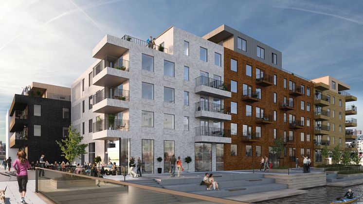 Dags att resa stommen i Brf Oceankajen i Helsingborg