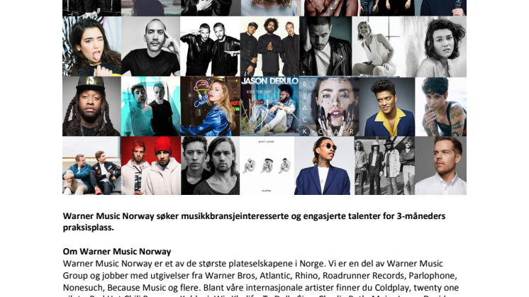 Vi søker praktikant!