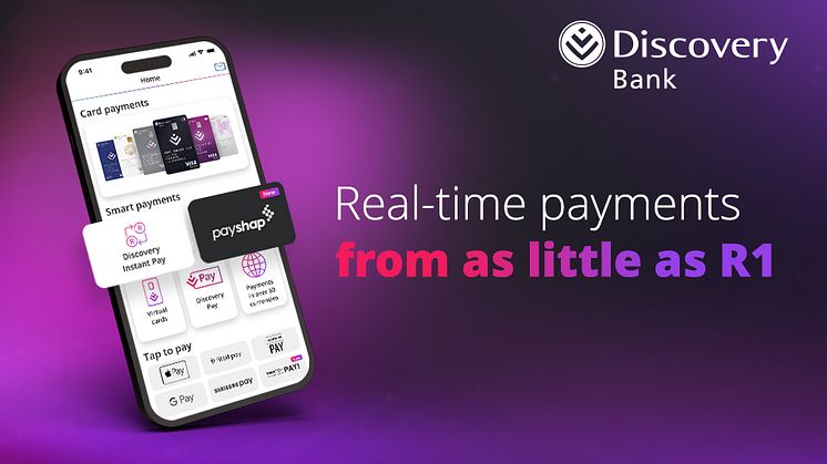 Discovery Bank clients can pay anyone, anywhere, anytime from as little as R1 