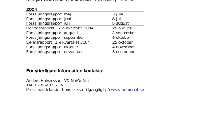 NetOnNet AB (publ) noteras på O-listan den 25 maj