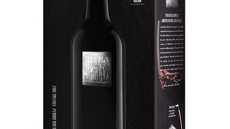 NYLANSERING FÖR SOLMOGNA FYNDVINET   THE BLACK SHIRAZ BOX