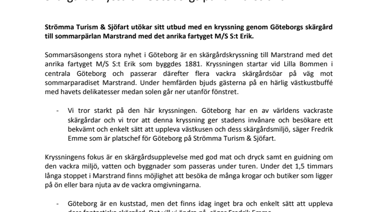 Skärgårdskryssa till Göteborgs pärla Marstrand