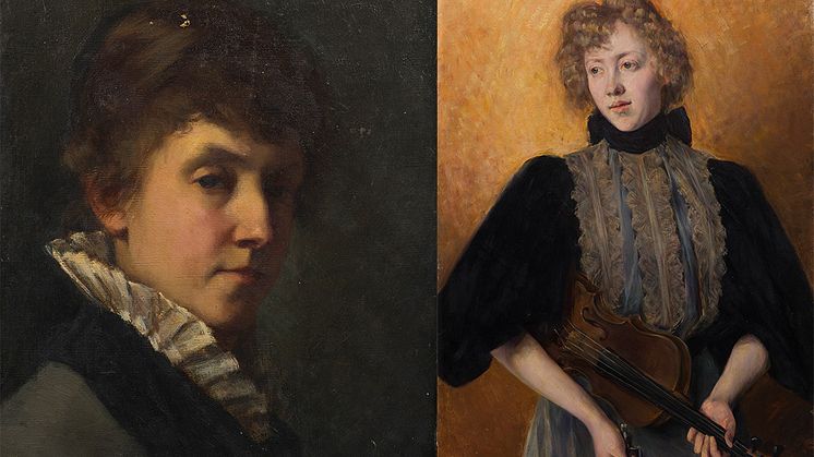 Maria Wiik, Self-Portrait, circa 1886. Hildegard Thorell, Sigrid Lindberg,1890. Photo: Viktor Fordell/Nationalmuseum. 