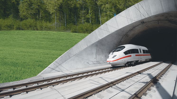 Höghastighetsjärnväg med tåg