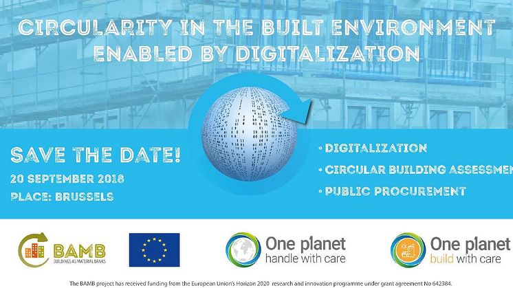 BAMB and the One Planet Network join forces to boost circularity in the built environment