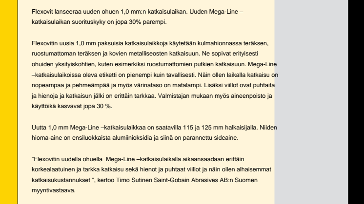 Uudet ohuet pidemmän käyttöiän katkaisulaikat