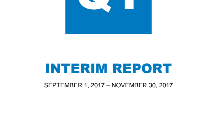 Interim report for the period Sep 1 2017 – Nov 30 2017, Q1