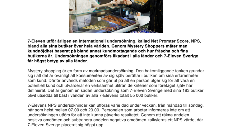 7-Eleven Sverige bäst i världen på kundnöjdhet