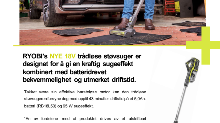 Endelig, en trådløs støvsuger som aldri går tom for strøm…